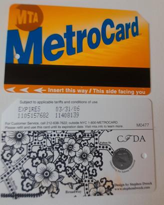 Metrocard New York 2004.