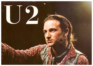 Cartolina di BONO VOX degli U2 .1
