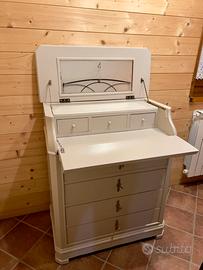 Cassettiera-Secretaire in legno massello ‘50