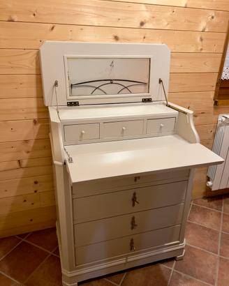Cassettiera-Secretaire in legno massello ‘50