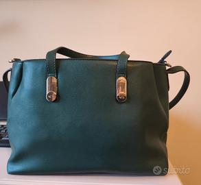 Borsa Carpisa in poliestere, verde scuro.