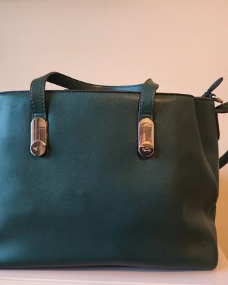 Borsa Carpisa in poliestere, verde scuro.