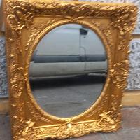 specchiera  in legno e stucco dorato  fino 800