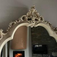 specchio in legno shabby