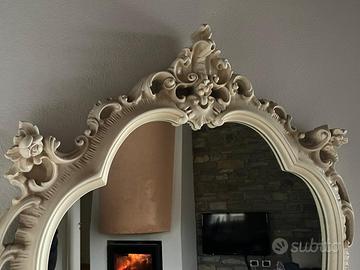 specchio in legno shabby