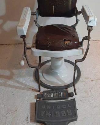 Vintage Italian Barber Chair REGINA TORINO Cast Ir