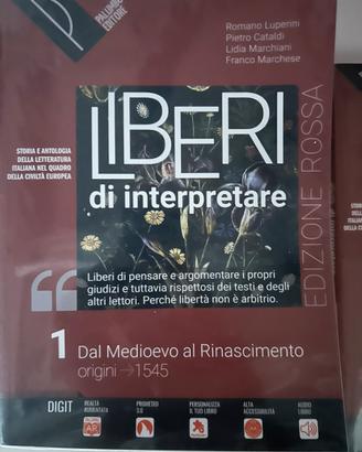 Libro di italiano “Liberi di interpretare” volume1