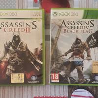 Assassin's creed II e IV Black Flag per xbox 360