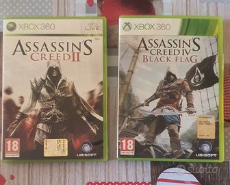 Assassin's creed II e IV Black Flag per xbox 360