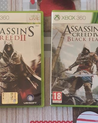 Assassin's creed II e IV Black Flag per xbox 360