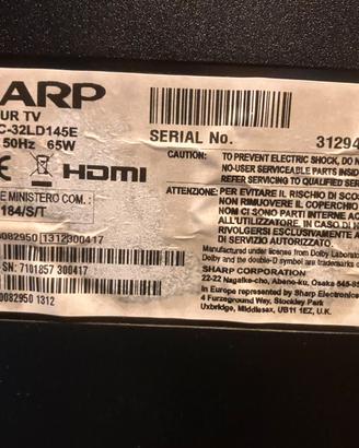 Tv sharp 32 pollici