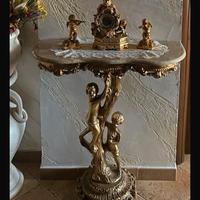 Consolle oro con marmo