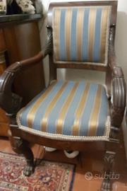 Coppia poltrone Impero Carlo X