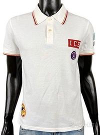 Ice Iceberg Polo Uomo M Bianca Cotone Vintage