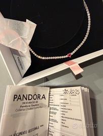 Collana pandora choker cuore rosso