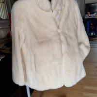 giacca pelliccia visone bianco