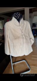 giacca pelliccia visone bianco