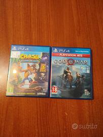 Giochi ps4 (crash trilogy + god of war)