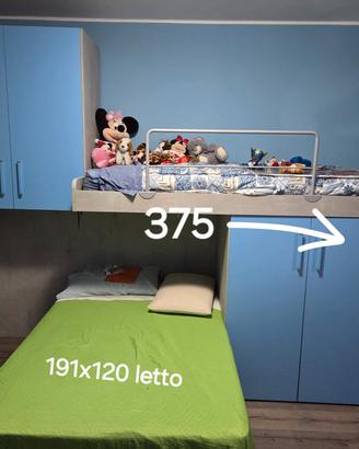 cameretta bambino bimbi letto lettino