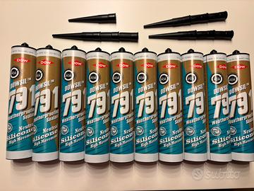 10x DOWSIL 791 Silicone Neutro Professionale nuovi