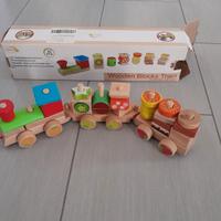 Trenino in legno per bimbi 3 anni