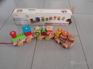Trenino in legno per bimbi 3 anni