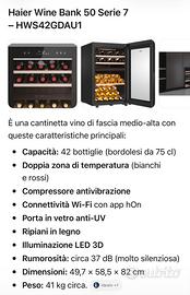 Cantinetta Vini Haier Wine Bank 50 Serie 7