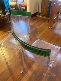 Coppia di Sedie kartell hi cut in policarbonato