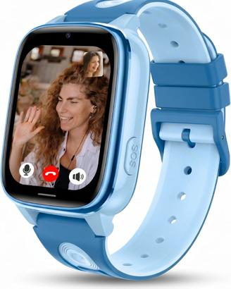 Smartwatch bambini SOS videochiamata GPS AZURRO