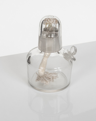 Lampada ad alcool in vetro vintage piccola