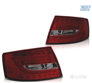 FANALI PER AUDI A6 C6 04-08 SEDAN LED ROSSO AFFUMI