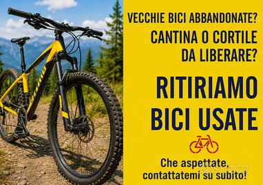 Ritiro bici a domicilio: usate o anche da buttare