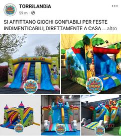 Noleggio GIOCHI GONFIABILI