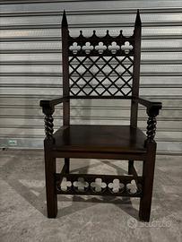 Trono poltrona antica rinascimentale