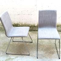 Sedie Ikea 2 pezzi Lillanas tessuto grigio chiaro