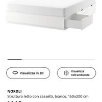 Letto ikea + testiera