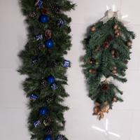 Festoni natalizi decorativi in pino