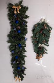 Festoni natalizi decorativi in pino