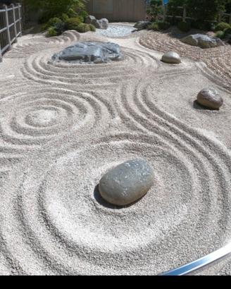 sabbia bianca per giardino giapponese zen