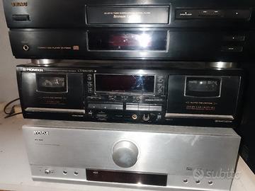 Amplificatore 5.1 lettore CD e mangianastri 