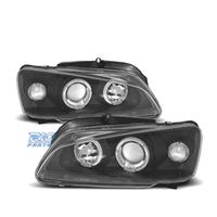 FARI PER PEUGEOT 106 96-05 ANGEL EYES FONDO NERO