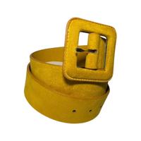 Cintura da donna alta monocromo giallo ocra