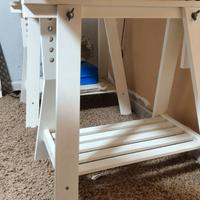 Cavalletti, bianco legno massiccio