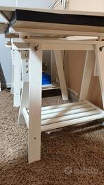 Cavalletti, bianco legno massiccio