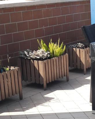 Fioriera Ikea in legno