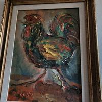 Gallo colorato Emanuele Cappello  50x70