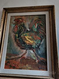 Gallo colorato Emanuele Cappello  50x70