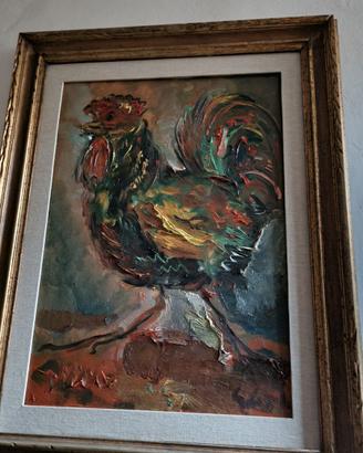 Gallo colorato Emanuele Cappello  50x70