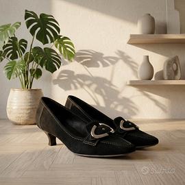 Geox, décolleté, scamosciato, nero, 38