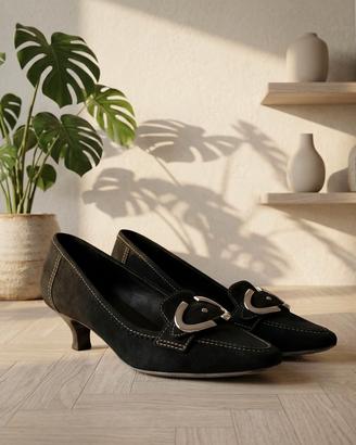 Geox, décolleté, scamosciato, nero, 38